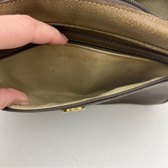 Gucci Vintage Ophidia Leather Web Green and Red Strip Textured Crossbody Handbag - Picture 11 of 15